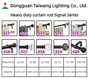 Tringles à rideaux extra longues en fer noir, construction durable, tringles à rideaux décoratives, double tringle à rideaux, tringle à rideaux de 7 pieds - Product Image 4