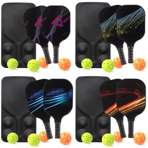 Ensemble de raquettes de pickleball en fibre de verre de 13,4 mm antidérapantes avec balles et sac de transport pour divertissement en plein air - Product Image 1