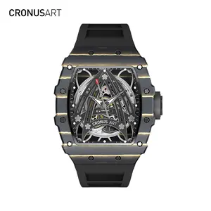 U.S. Apollo 11 elementi NTPT fibra di carbonio zaffiro cristallo alla moda design di lusso meccanico impermeabile orologio di alta classe