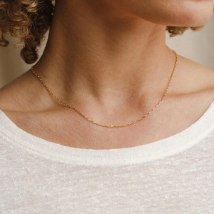 EManco - Collar <span class=keywords><strong>de</strong></span> <span class=keywords><strong>Cadena</strong></span> con Eslabones <span class=keywords><strong>de</strong></span> Corazón en Acero Inoxidable Hipoalergénico con Baño <span class=keywords><strong>de</strong></span> Oro PVD <span class=keywords><strong>de</strong></span> 14k, Joyería para Mujer, para Bodas y Compromisos - Product Image 6