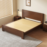 Lit en bois massif de style japonais pour petit appartement, moderne et minimaliste, écologique, style cabane en bois, tailles lit simple/double, Chine