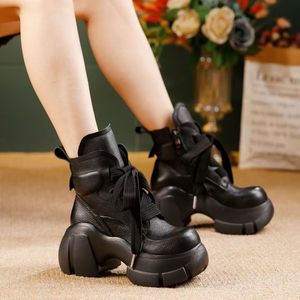 The Top Layer of Cowhide Women's <b>Boots</b>, Thick-soled, Short-height, L, Single <b>Boots</b>, Leisure Fashion, Martin <b>Boots</b> - Product Image 5