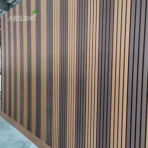 Apolloxy trang trí nội thất bên ngoài không thấm nước tường gỗ màu rãnh Bảng điều chỉnh nền đen 3D gỗ tường Bảng điều khiển - Product Image 1