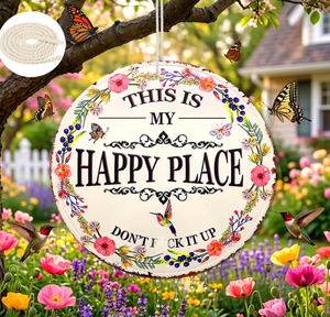 <span class=keywords><strong>C</strong></span>'<span class=keywords><strong>est</strong></span> <span class=keywords><strong>mon</strong></span> endroit heureux, ne le gâchez pas - Panneaux de jardin en métal vintage - Product Image 1
