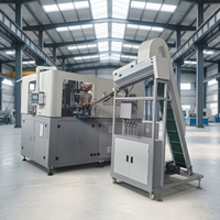 Machine de soufflage par étirage PET entièrement automatique à 6 cavités avec composants PLC pour bouteilles d'eau, de jus et d'huile de 500 ml