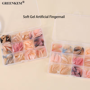 288PCS Box Set Nude Mandel form Falsche Nägel 12 Einfarbig Langlebiges Weich gel Künstlicher Fingernagel - Product Image 2