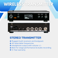 Système de monitoring intra-auriculaire stéréo sans fil UHF WIEM-700, construction métallique pour les artistes de scène, utilisation en studio, en direct