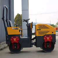 Vente directe usine – Compacteur routier vibrant à double tambour de 1 et 2 tonnes, diesel, pour le compactage d'asphalte