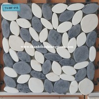 Motif de chemin de jardin en mosaïque de marbre blanc, décoration de luxe pour votre construction du Vietnam, pierre naturelle 100%