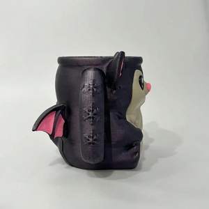 Vaso de Helado con Forma de Murciélago Impreso en 3D de Plástico con Cucharas de Helado en Ambos Lados, Almacenamiento Portátil y Cajón Retráctil - Product Image 4