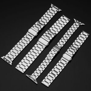 Cinturino per orologio a tre maglie in metallo di lusso in acciaio inossidabile per orologio <span class=keywords><strong>Samsung</strong></span> 14mm 16mm 18mm 20mm 22mm 24mm cinturino per orologio in acciaio inossidabile - Product Image 1