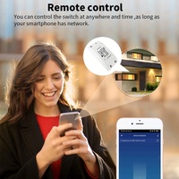 Interrupteur intelligent WiFi WHuiIOT YLSM1 10A 220V 1 voie Tuya Alexa Google FCC CE IP17 pour maison intelligente