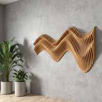 Art mural paramétrique, panneau mural 3D ondulé, mur d'accentuation, design personnalisé, hall d'hôtel, bureau, restaurant, projet commercial