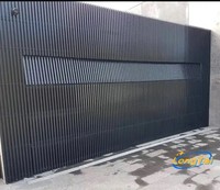 LONG TAI China Puerta de garaje personalizada de alta calidad Rejilla horizontal eléctrica moderna Puerta DE GARAJE DE ALUMINIO EE. UU. Para Villa