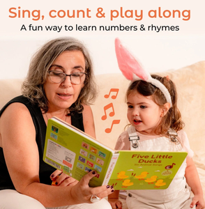 <span class=keywords><strong>Libro</strong></span> Interactivo con Sonidos <span class=keywords><strong>de</strong></span> Cinco Patitos, Recargable por USB-C, con Soporte para Auriculares, Juguete Musical Educativo para Niños Pequeños - Product Image 4