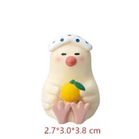 Ensemble d'ornements en résine chat mignon thème Spa et sources chaudes, thème Yuzu Kawaii, pyramide religieuse, décoration de bureau, esthétique pour la maison, mini et relaxant