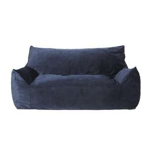 Fila Velveteen 2-Seater Modern Design Oversized <b>Bean</b> <b>Bag</b> <b>Sofa</b> Comfortable with Armrests - Product Image 3