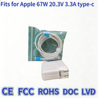 Adaptateur secteur neutre 67W avec port Type-C/DC, chargeur de remplacement ignifuge et écologique, compatible avec les séries MacBook, sans logo