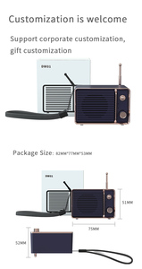 Altavoz Portátil DW01 con Antena FM, Bluetooth, Micro USB, Sonido HD y Bajos, Diseño Vintage - Product Image 6