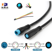 Câble de moteur de vélo électrique Connecteur M8 2-4 broches Mâle Femelle Prise d'extension Fil électrique IP67 IP68 Connecteur d'alimentation étanche