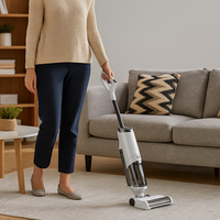 Lavage sous vide en une étape Aspiration puissante Portable Upright Brushless Motor LED Display Home Flat Self Cleaning Carpet Washer