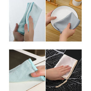 أكواب ملمع الشاي والنبيذ مصنوعة من الفولاذ المقاوم للصدأ تعمل بنظام تلميع النافذة والزجاج تعمل بتنظيف عالي الكفاءة مصنوعة من الألياف الدقيقة والقماش غير المكونة من قماش على شكل سمكة خالية من الكتان TM5 TM6 - Product Image 4