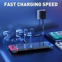 Nintend pour Switch 15V 2.6A EU US JP Mur de flux thermique pour Switch 39W 45W Type-C Chargeur d'alimentation rapide avec support de charge