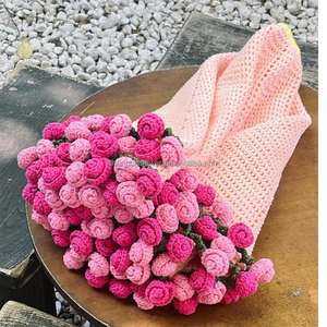 Pas de Machine à la main Crochet Rose Bouquet couverture doux Bouquet couverture cadeau de mariage fête <span class=keywords><strong>des</strong></span> mères Crochet fleur Offre Spéciale sur <span class=keywords><strong>Etsy</strong></span> - Product Image 5