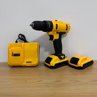 Kit de perceuse à percussion sans fil sans clé professionnelle OEM avec batterie rechargeable à vitesse variable 2.0AH Mandrin sans clé