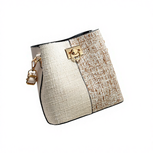 Borsa a Tracolla da <span class=keywords><strong>Donna</strong></span> Stile Bucket, Tendenza Street, Media Durezza, Alla Moda, Grande Capacità, Abbinamento Colori, Materiale PU con Chiusura a Scatto - Product Image 1