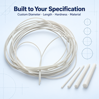 Fabricant de tubes en silicone blanc sur mesure OEM, tubes en silicone extrudés flexibles pour applications d'étanchéité industrielle