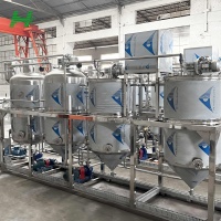 Machine de raffinage d'huile de soubean commerciale ligne de production de raffineur de pétrole de soja 10 tonnes machine de désodorisation d'huile comestible pour le soja
