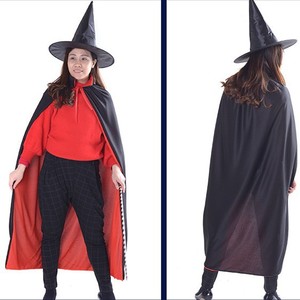 Disfraz de Halloween, Cosplay de Dios de la Muerte, Vampiro, Capa Negra con Capucha Roja y Cuello Alto, para Adultos, Fiesta de Navidad, Capa de Tela para Niños - Product Image 4