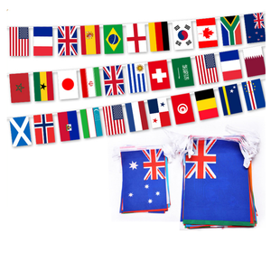 Bannière de pays pour la <span class=keywords><strong>Coupe</strong></span> <span class=keywords><strong>du</strong></span> <span class=keywords><strong>Monde</strong></span> de Football 2026 pour bars, restaurants, fêtes de rue, décorations, drapeaux colorés de football, guirlandes - Product Image 1