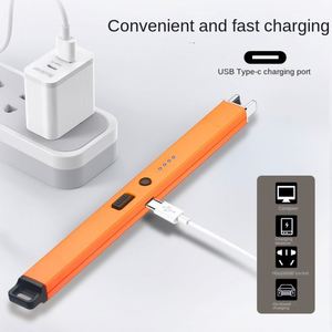 Allumeur à impulsions pour bougies d'aromathérapie, rechargeable, coupe-vent, en ABS, avec long manche, pour la maison, la cuisine et l'allumage des cuisinières à gaz - Product Image 3
