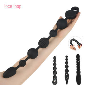 Perles anales pour hommes masseur de <span class=keywords><strong>prostate</strong></span> flexible pour le point G, le clito, le godemichet anal, outils sexuels, vibromasseur anal en silicone pour femmes - Product Image 1
