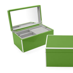 Boîte à bijoux en bois laqué avec incrustation de nacre pour la décoration de la maison vente en gros - Product Image 1