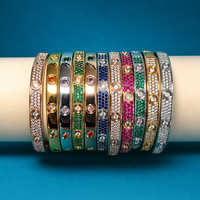 Bracelet de luxe de marque, design pavé de diamants CZ, bracelet à visser, bracelet d'amour, bijoux de mode pour femme