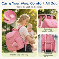 Sac à langer de voyage de luxe pour maman, grand format, imperméable, de haute qualité, avec matelas à langer intégré
