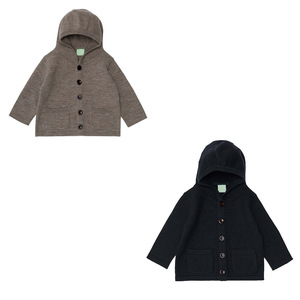 Nuovo Stile Autunno/Inverno 26: Cardigan con Cappuccio in Lana Merino Lavorato all'<span class=keywords><strong>Uncinetto</strong></span> <span class=keywords><strong>per</strong></span> Bambini e Bambine, con Lavaggio Enzimatico - Product Image 3