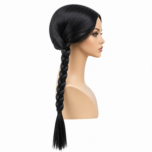 <span class=keywords><strong>Perruque</strong></span> Wednesday <span class=keywords><strong>Addams</strong></span> noire, double longue tresse, <span class=keywords><strong>perruque</strong></span> synthétique pour cosplay de la Famille <span class=keywords><strong>Addams</strong></span>, idéale pour les fêtes d'Halloween - Product Image 5