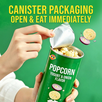Palomitas de Maíz Premium Sabor Cebolla en Lata de Aluminio de 80g, Snack de Palomitas de Maíz Sazonadas, Fabricante OEM, Venta al por Mayor