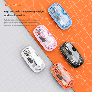 T-WOLF X11 2,4 ГГц/BT5.0 Беспроводная прозрачная мышь компьютерная Бесшумная Двухрежимная перезаряжаемая легкая беспроводная мышь для ноутбука - Product Image 6