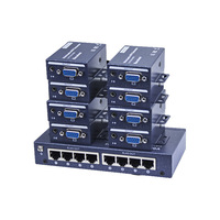 8 puertos VGA Splitter 1x8 UTP Extender 300M (984ft) por Single Cat5e/6 Cable Video Audio Extender