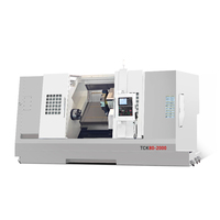 TCK80-1500 Mesin Bubut CNC 3-Axis Kontrol GSK Spindle Berkinerja Tinggi Komponen Logam Tugas Berat 12-Stasiun Tool Post High