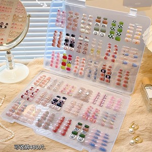 Transparent Dustproof Nail Storage Box Large Capacity Double Sided For Nail Samples Portable Organizer - Product Image 2