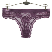Culottes string en nylon et dentelle pour femme, taille basse, transparentes, sexy, respirantes, lingerie quotidienne, vente en gros