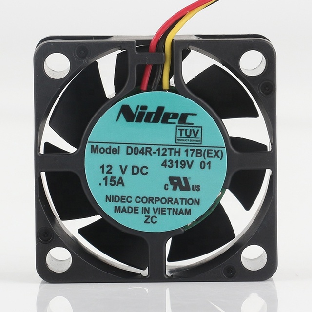 Nidec 5V 24V 48V DC 12V 0.15A AC EC 4015 40X40X15MM 4CM Quiet Chassis Power Supply Industrial Computer D04R-12TH 17B Cooling Fan