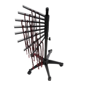 Soporte de exhibición y almacenamiento de acero inoxidable para pelucas, extensiones de cabello y trenzas para salón - Product Image 1