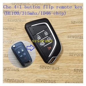 Di alta qualità Chevrolet 4 + 1 pulsante Flip Smart telecomando chiave auto portachiavi HU100/315mhz/ID46 Chip - Product Image 2
